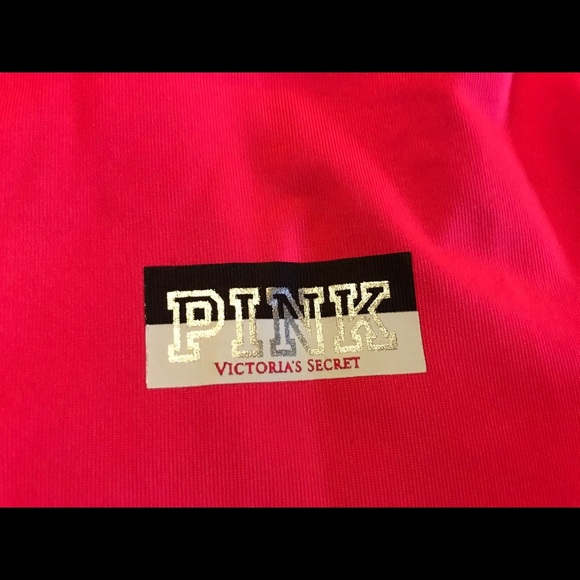 PINK Ultimate women’s small athletic half zip, long sleeve thumb holes neon pink - Picture 2 of 12